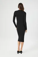 Women's Long-Sleeve Midi Sweater Dress