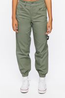 Women's Wallet Chain Twill Joggers in Olive Small