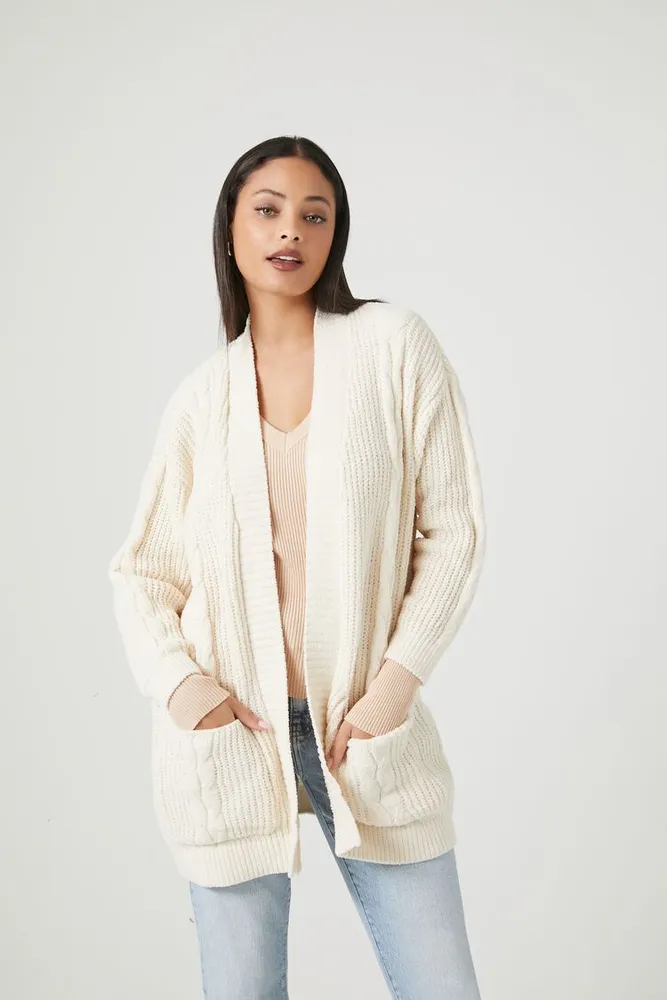 Cozy-Knit Open-Front Cardigan Sweater for Women