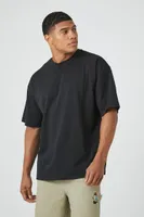 Men Cotton Crew T-Shirt in Black Medium