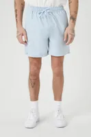 Men Everyday Drawstring Shorts in Dusty Blue, XL