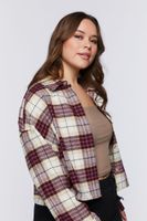 Women's Plaid Flannel Shirt in Merlot, 1X