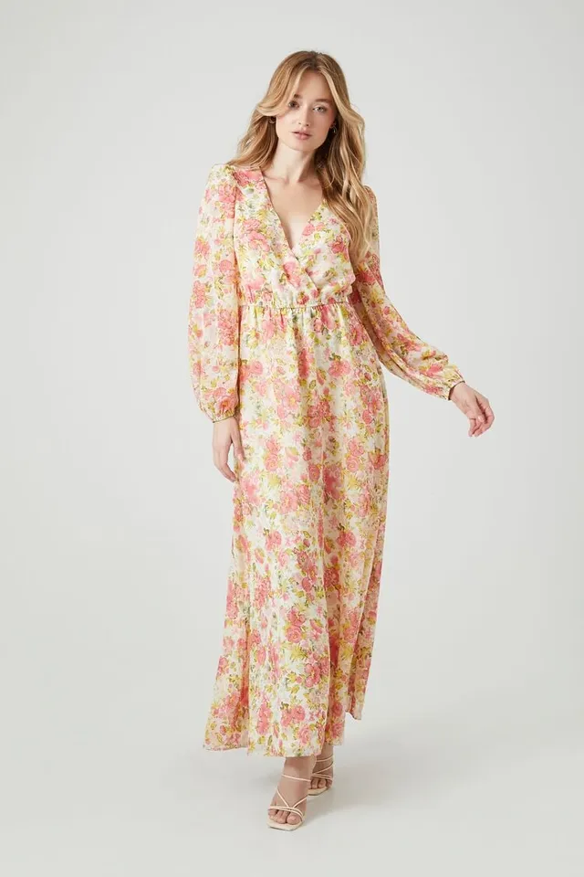 Home | Forever 21 Women's Floral Print Chiffon Maxi Dress in Ivory/Pink Small at Plaza Las Americas in San Juan, PR Home | Forever 21 Women's Floral Print Chiffon Maxi Dress in Ivory/Pink Small at Plaza Las Americas in San Juan, PR