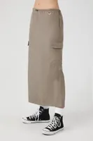 Women's Cargo Maxi Skirt in Stone Medium