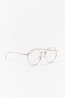 Round Reader Glasses in Rose Gold/Clear