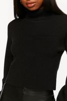 Women's Lantern-Sleeve Turtleneck Top