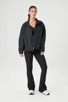 Women's Active Quilted Zip-Up Jacket in Black, XS