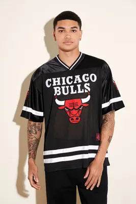 Men Chicago Bulls Embroidered Top Black