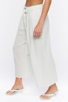 Women's Belted Gaucho Pants in White Medium