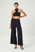 Women's Wide-Leg Crepe Pants