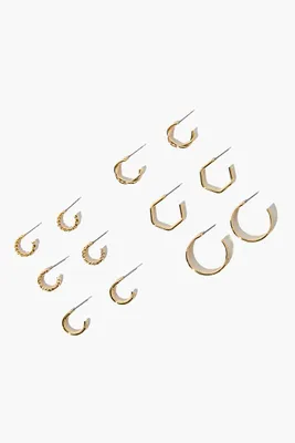 Women's Assorted Hoop Earring Set in Gold