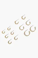 Women's Assorted Hoop Earring Set in Gold