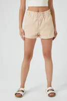 Women's Twill Cuffed High-Rise Shorts