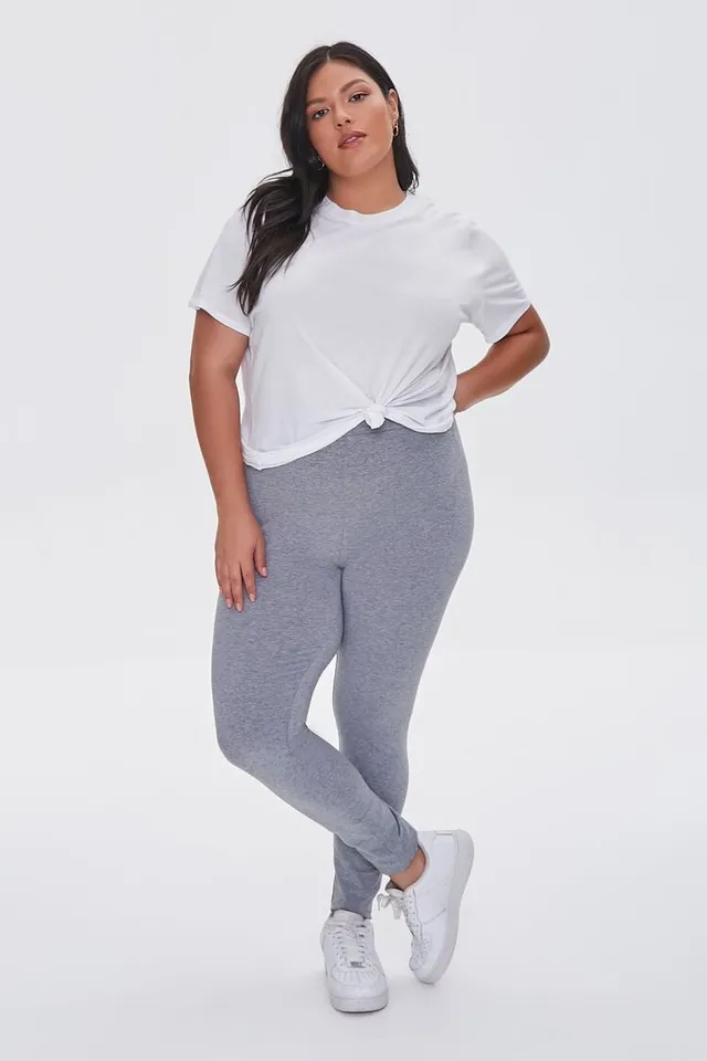 Forever 21 Women's Active Seamless Heathered Leggings in Heather