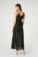 Women's Chiffon Ruffle High-Low Dress Small