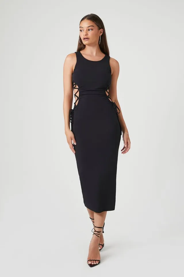 Forever 21 Women's Crisscross Cutout Midi Dress | Connecticut Post Mall Forever 21 Women's Crisscross Cutout Midi Dress | Connecticut Post Mall