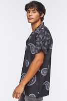 Men Paisley Print Shirt Black/White