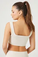 Women's Seamless Ribbed Sports Bra in Birch Small