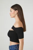 Women's Sweater-Knit Off-the-Shoulder Top