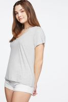 Women's Basic Organically Grown Cotton T-Shirt in Heather Grey, XL