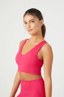 Women's Seamless Longline Sports Bra Hibiscus