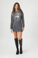 Women's Fleece New York Graphic Mini Dress