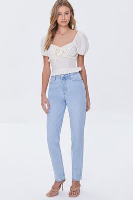 Women's High-Rise Mom Long Jeans Denim,