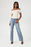 Women's Off-the-Shoulder Crop Top