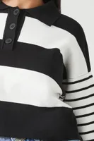 Women's Sweater-Knit Striped Shirt