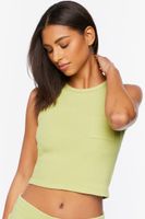 Women's Thermal Lounge Tank Top in Herbal Green Medium