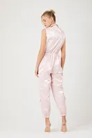 Women's Sleeveless Drawstring Jumpsuit Blush