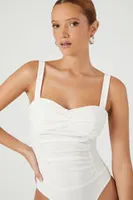 Women's Ruched Sweetheart Bodysuit