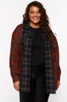 Women's Reworked Plaid Longline Shirt