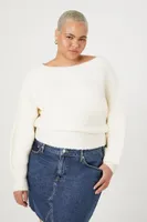 Women's Boucle Knit Sweater Vanilla,