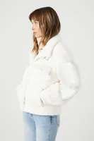 Women's Faux Shearling Puffer Jacket