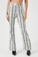 Women's Faux Leather Snake Print Pants