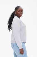 Women's Fleece Drop-Sleeve Pullover in Heather Grey, 2X