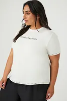 Women's Pronouns Graphic T-Shirt in Cream, 1X