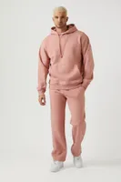 Men Pocket Drawstring Sweatpants in Mauve Large