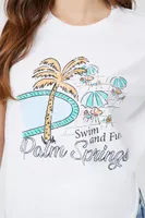 Women's Palm Springs Graphic T-Shirt in White, M/L