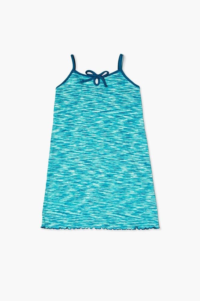 Girls Lettuce-Edge Cami Dress (Kids) in Green, 13/14