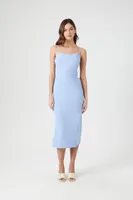 Women's Satin Cami Midi Dress in Blue Moon Medium