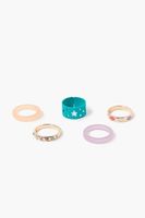 Women's Assorted Mushroom Ring Set in Gold, 8