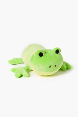 Embroidered Frog Plushie in Green