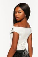 Women's Contour Off-the-Shoulder Bodysuit in Vanilla Medium