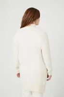 Women's Open-Front Cardigan Sweater in Cream Small