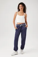 Women's Mineral Wash Drawstring Joggers in Navy Large