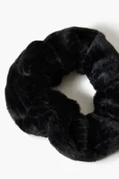 Ribbed Hair Scrunchie in Black