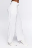 Women's Cropped Wide-Leg Trousers in Ivory Large