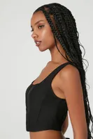 Women's Hook-and-Eye Corset Crop Top